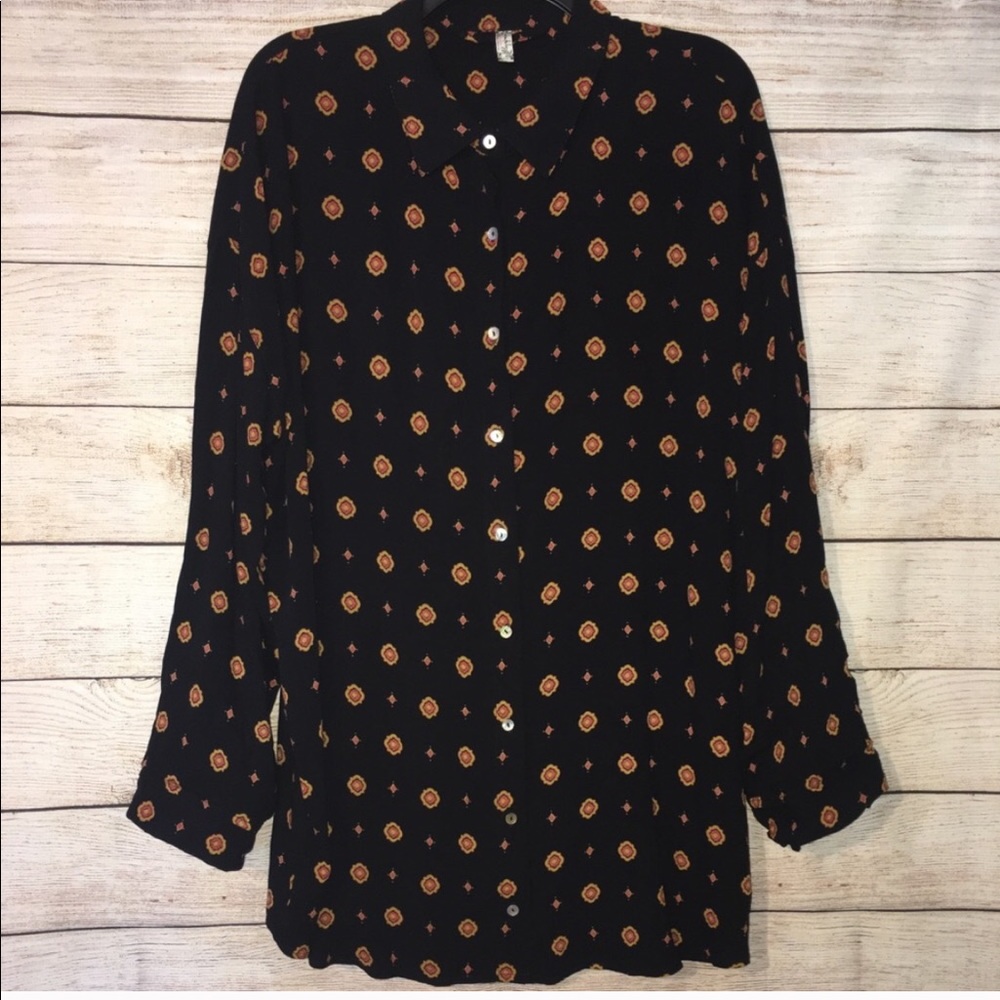 Free People Button Down Top